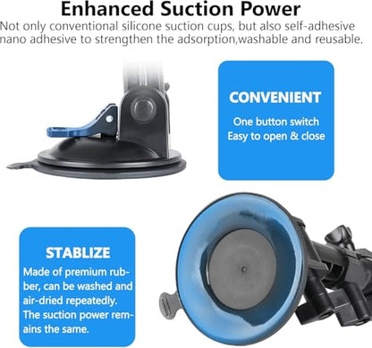 HSU Car Suction Cup Mount for GoPro/Insta 360/DJI Osmo Action Camera
