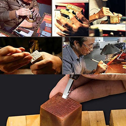 Stone Carving Tool Set Chisel Carving Tool Carving Kit 8pcs Engraving Carve Cutting Blade Chisel Tool Set Tungsten Steel for Soft Stone