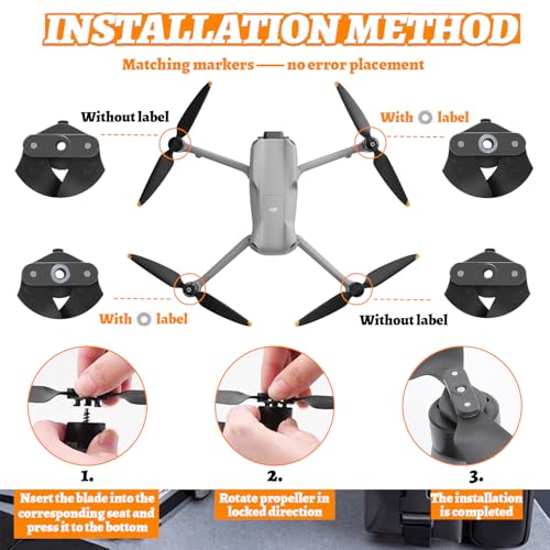8Pcs Propellers for DJI Air 3/Air 3S, Low Noise Wing Blade Propeller Blade