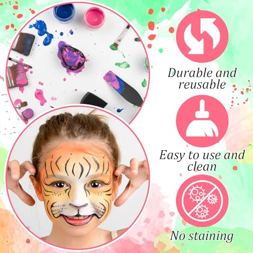 24PCS Face Paint Sponges, Professional Black Petal Faces Sponges