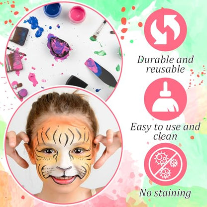 24PCS Face Paint Sponges, Professional Black Petal Faces Sponges