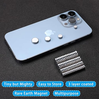 RHINOCATS 120Pcs Small Magnets for Crafts，4 Different Size,Mini Round Magnet,Multi-Use for Fridge,DIY, Office, Hobbies, and Science - size: mixed 120Packs
