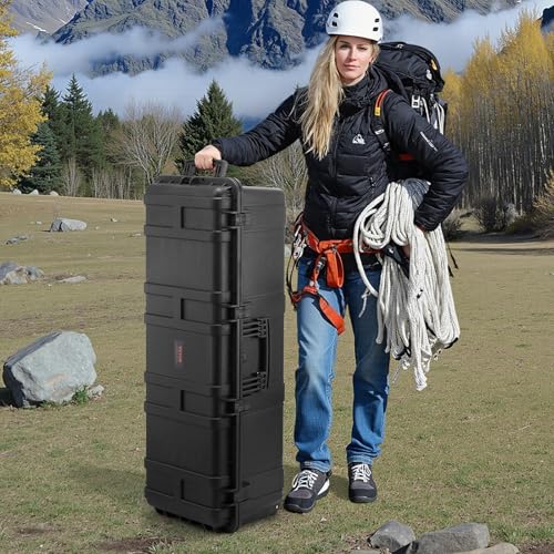 VEVOR Dry Box, Waterproof Hard Case with Pre-Cut Foam, 44 x 16 x 13.5inch - size: 112x41x34 cm