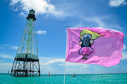 South Wind Designs Boat Flag Pole for Rod Holder, No Drill, 3 ft Pole - size: 3' Pole