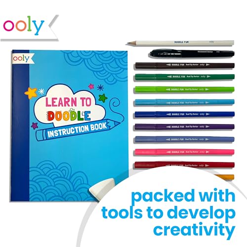 Ooly Learn to Draw & Color Activity Book Kit, 17 Piece - color: Doodle Coloring Kit