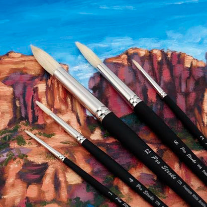 Creative Mark Pro Stroke Chungking Paint Brush - Round Set of 5 - style: Rounds