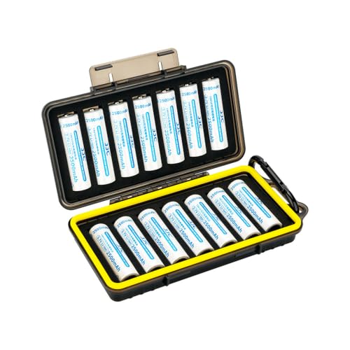 14 Slots 18650 Battery Storage Organizer Case Compact & Waterproof - color: 14 Slots 18650 Battery Case