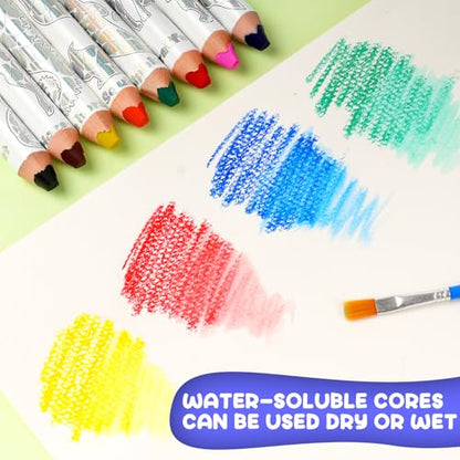 ThEast Jumbo Toddlers Colored Pencils, Thick Chunky Crayons for Children - style: Glitter-8