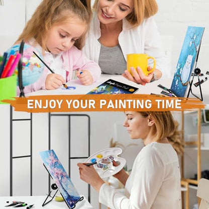 Nicpro 68PCS Acrylic Paint Canvas Set for Adults with 24 Paint for Beginner - color: 24 colors