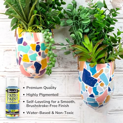DecoArt ACRYLIC PATIO PAINT FAN FAVORITES SAMPLER SET, Assortment, 2 Fl Oz (Pack of 18)