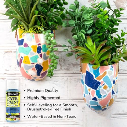 DecoArt ACRYLIC PATIO PAINT FAN FAVORITES SAMPLER SET, Assortment, 2 Fl Oz (Pack of 18)