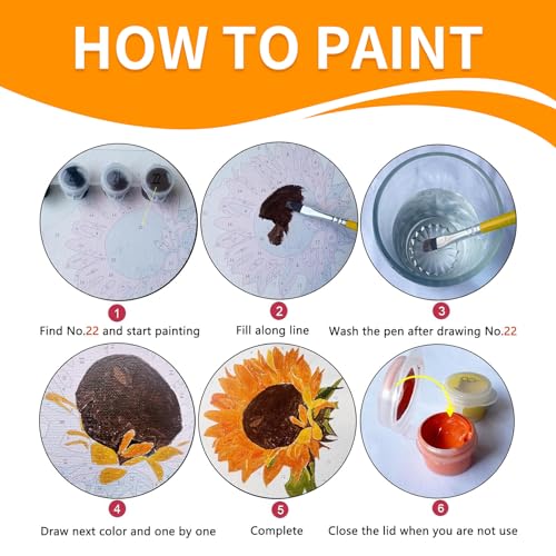 JULOUYN 2 Pack Mushrooms Paint by Numbers Kit for Adults,16x20 in - color: Mushroom