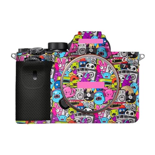 Camera Skin for Sony A7RIV A7R IV Anti-Scratch Vinyl Wrap Cartoon Film Body Protector Coat Photography Accessories Sticker(Graffiti Pink) - color: Graffiti Pink