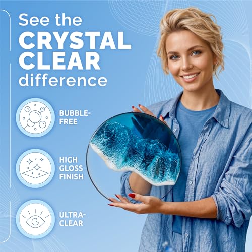 Craft Resin Crystal Clear Epoxy Resin Kit - Food Safe, UV Resistant - 2 Gal - size: 2 Gallon