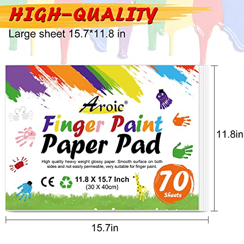 70 Sheets Finger Paint Paper, 11.8" x 15.7" Thick Art Paper - color: 70p paint paper
