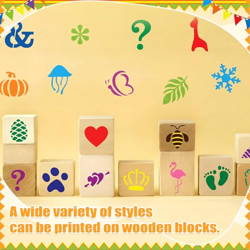 Fainne 100 Pcs 1.5 Inch Small Stencils for Crafts,Letter,Symbol - style: Letter,Symbol