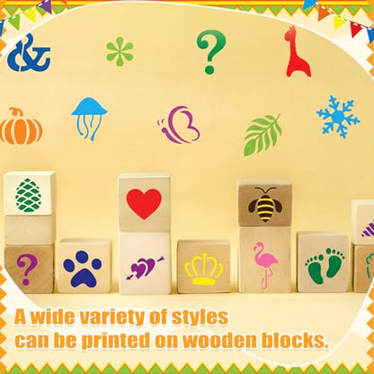 Fainne 100 Pcs 1.5 Inch Small Stencils for Crafts,Letter,Symbol - style: Letter,Symbol