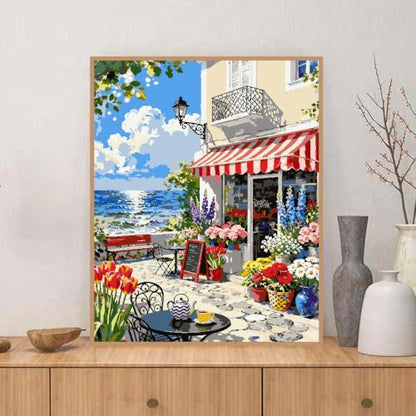 ZRIZQ Paint by Numbers Kit for Adults Beginner Landscapes,City Scape,16x20 - color: 16"X20"Rolled Canvas(Frameless)-Landscape 18