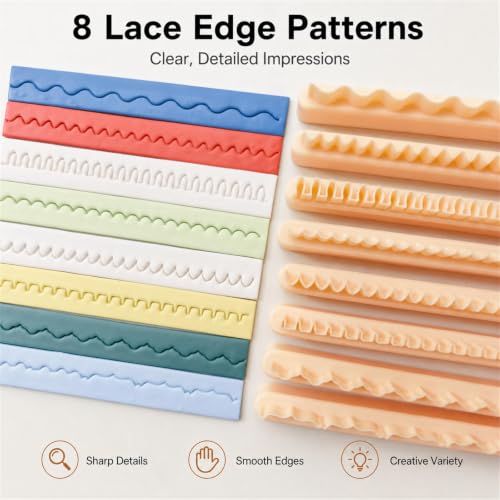 DIYOOHOMY Polymer Clay Cutters, Polymer Clay Flower Molds, Earring Making - color: Terracotta