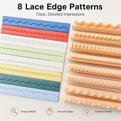 DIYOOHOMY Polymer Clay Cutters, Polymer Clay Flower Molds, Earring Making - color: Terracotta