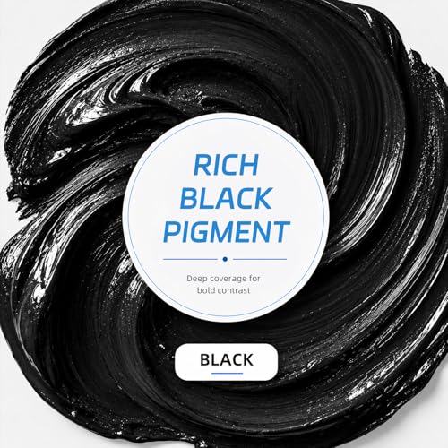 Falling in Art Large 67.6Oz Black Acrylic Paint, Non-Toxic, Rich Pigment - color: Black