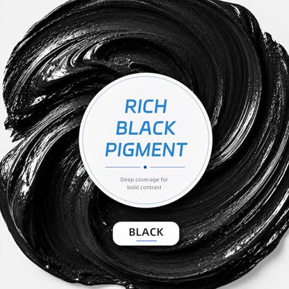 Falling in Art Large 67.6Oz Black Acrylic Paint, Non-Toxic, Rich Pigment - color: Black