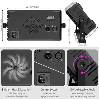288 LED Party Strobe Light, Multicolor, LED, Modern Style, Bracket Mount, Sound Activation, Adjustable Speed - color: Colorful (remote control)