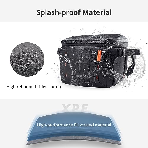 PGYTECH OneMo Sling Camera Bag 7L-9L,Black Crossbody Camera Shoulder Bag - color: Black, size: 7L-9L, style: Onemo Sling 7l