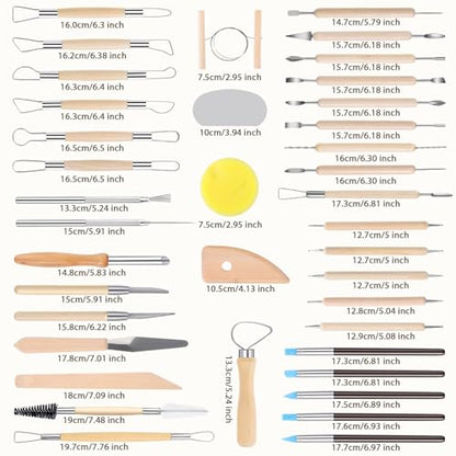 SHENOMAD 57PCS Clay Tools Kit Sculpting Pottery Modeling Ceramics Tools Set