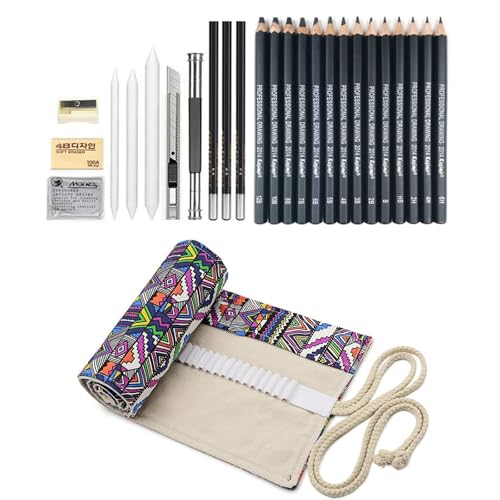 Sketch Pencils, Drawing Pencils for Sketching with Graphites and Charcoals - color: Black