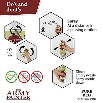 The Army Painter, Colour Primer Pure Red, 400 ml acrylic spray - color: Pure Red