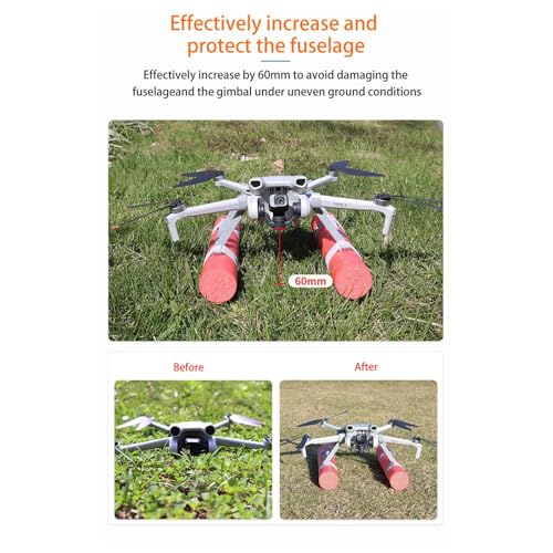 FPV Drone Buoyancy Stick Tripod Set Foldable Landing Gear Height Extension Booster Buoyancy for DJI Mini 3 Pro/Mini 3 Accessory YUBJIANG