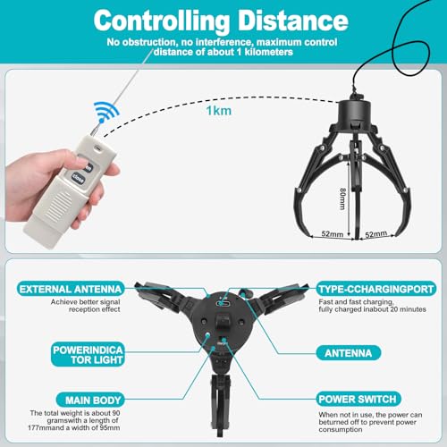 Drone Airdrop System - Remote Control Payload Release Device with Mechanical Claw, Universally Compatible with d Mini 4/Mini 3/Mini 2/Air 3/Air 2S/Mavic Series Drones - color: brown Mechanical Claw