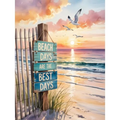 Beach Diamond Painting Kits for Adults - Sunset Diamond Art Kits for Adults - color: G9744