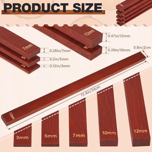 Sasylvia 10 Pcs Clay Pottery Rolling Pin Guides,5 Size,Reddish Brown - color: Reddish Brown, size: 5 Size Standard
