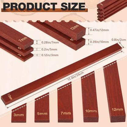 Sasylvia 10 Pcs Clay Pottery Rolling Pin Guides,5 Size,Reddish Brown - color: Reddish Brown, size: 5 Size Standard