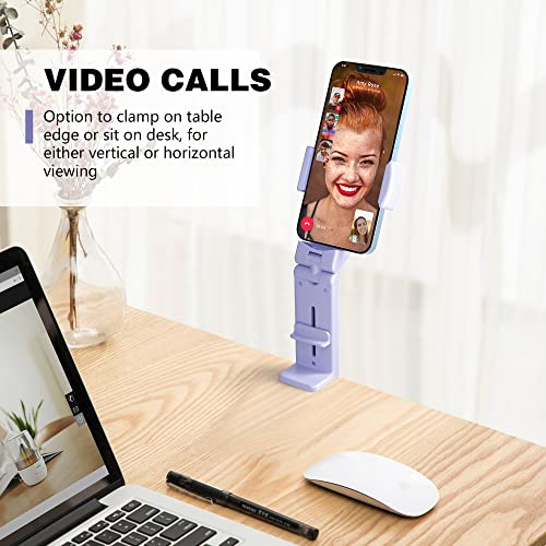 Perilogics Universal Airplane Phone Holder Mount, Plane Travel Essentials - color: Black / Lavender