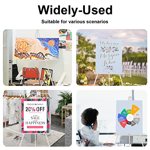 Falling in Art 65" A-Frame Wooden Tripod Easel Stand, White, 2 Pack - color: White-2 Pack