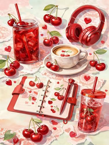 WUSARPLY Cherry Diamond Painting Kits for Beginner Adults - color: YH024