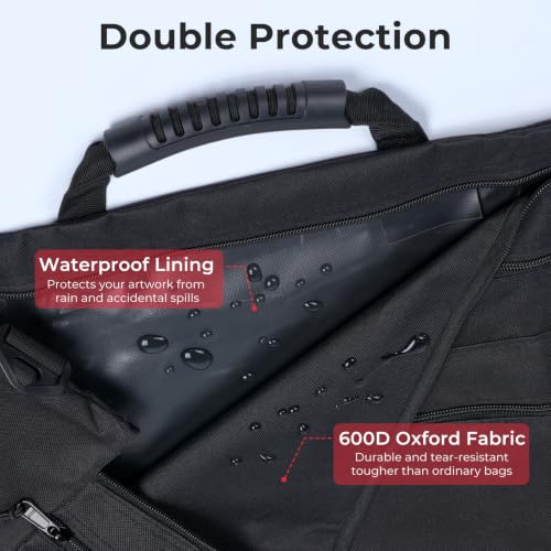 Nicpro Light Weight Art Portfolio Bag, 36x48 Extra Large Art Portfolio Case - size: 36 x 48 inches