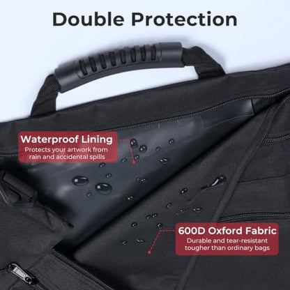 Nicpro Light Weight Art Portfolio Bag, 36x48 Extra Large Art Portfolio Case - size: 36 x 48 inches