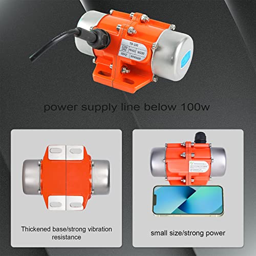 Industrial Concrete Vibrator AC Single Phase 110V 3600RPM 40W for Vibrating Table Feeder Silo