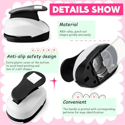 CHENGU 3 Pack Square Hole Punch 2"/1"/0.6", Black - color: Black, style: Square