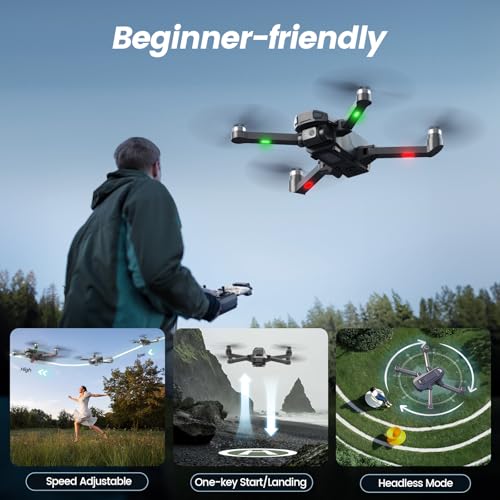 WeFone WF30 Foldable 4K Camera GPS Drone Adult Beginners Brushless Black - style: drone