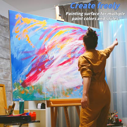 Oleitodh 3 Pack Stretched Canvas 48x36 Inch Large Cotton Painting Canvas - size: 36" x48"-3 Pack