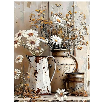 Daisy Paint by Numbers Kit for Adults, 16x20 inch - color: Daisy Flower without frame