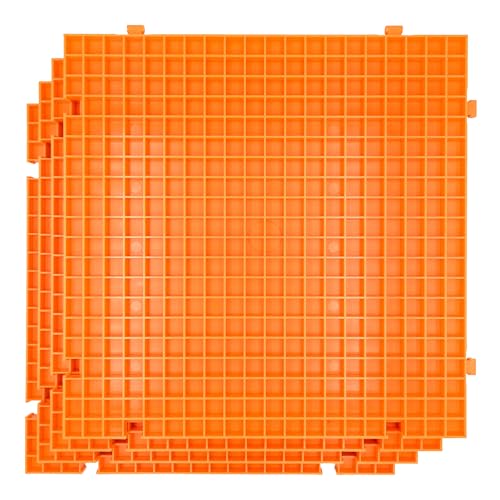 Stained Glass Cutting Mat, Solid Bottom Plastic Grid, Stained Glass Tools and Supplies, Orange, 4 Pack - size: 4PACK