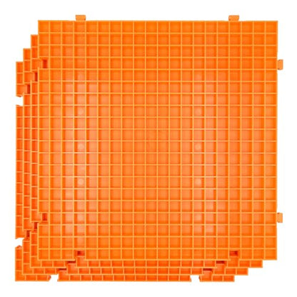 Stained Glass Cutting Mat, Solid Bottom Plastic Grid, Stained Glass Tools and Supplies, Orange, 4 Pack - size: 4PACK