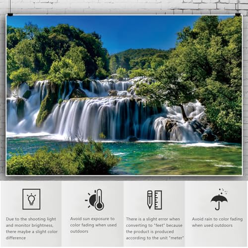 Waterfall Backdrop 6x4ft Nature Scenery Photography Background - color: Style 6, size: 6ftx4ft