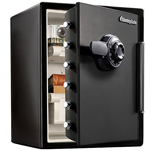 SentrySafe Black Fireproof Waterproof Floor Safe with Dial Combination Lock for Home or Office, 2.05 Cubic Feet, SFW205CWB - size: 2.05 cu. ft.